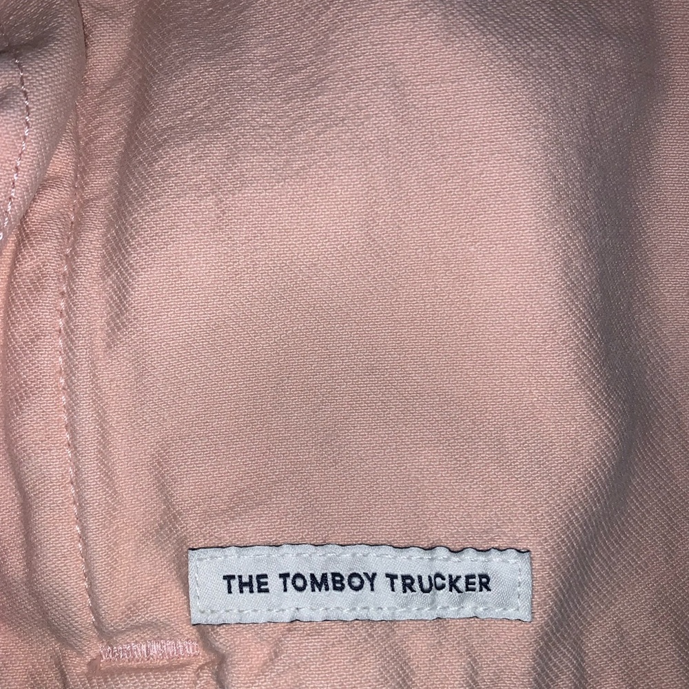 Lucky Brand Pink Jean Jacket Cropped Distressed - Picture 3 of 4